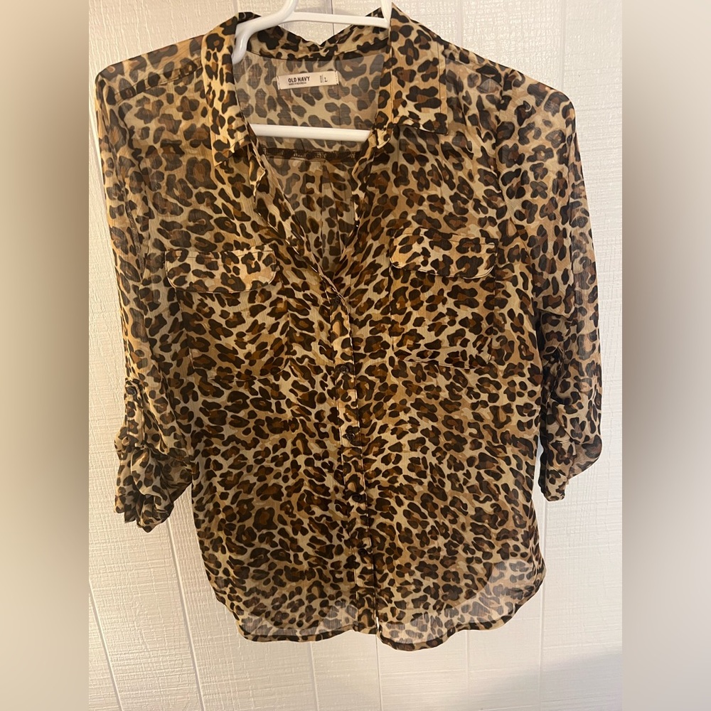 Leopard print blouse